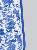 Dapplebay Equestrian Toile Jump Saddle Pad-Blue/White