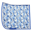 Dapplebay Equestrian Toile Dressage Saddle Pad-Blue/White
