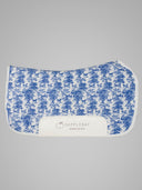 Dapplebay Equestrian Toile Western Saddle Pad-Blue/White