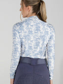 Dapplebay Equestrian Toile 1/4 Zip LS Riding Top-Moonrise