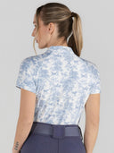 Dapplebay Equestrian Toile 1/4 Zip SS Riding Top-Moonrise