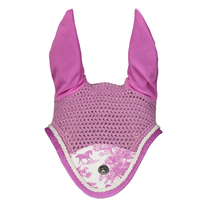 Dapplebay Equestrian Toile Pony Fly Veil-Rose/White