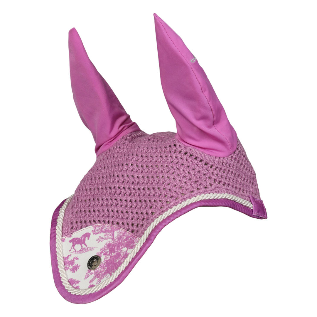 Dapplebay Equestrian Toile Pony Fly Veil-Rose/White