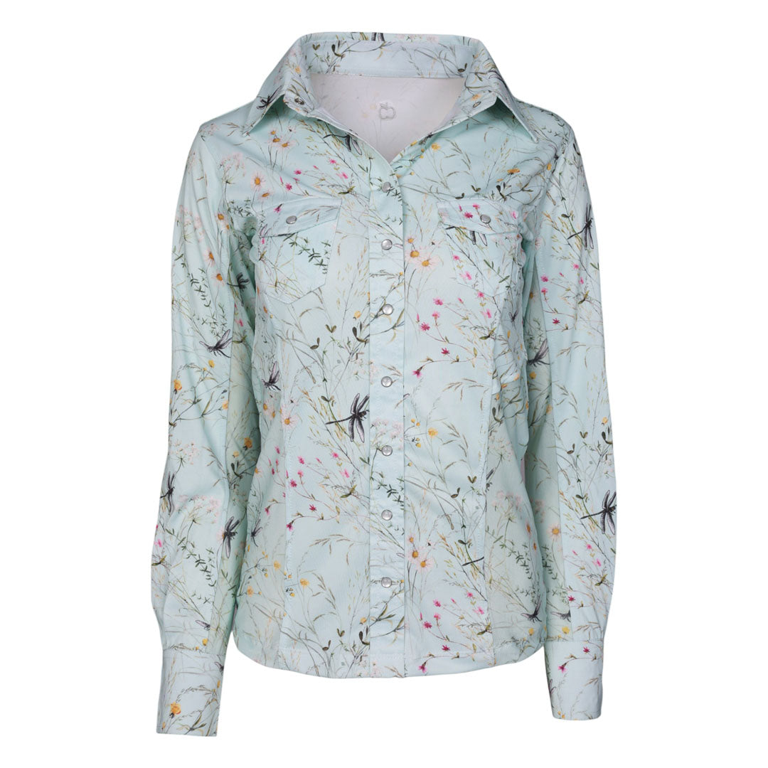 Dapplebay Dragonfly Meadow Button Down Western Shirt - Dapplebay.com
