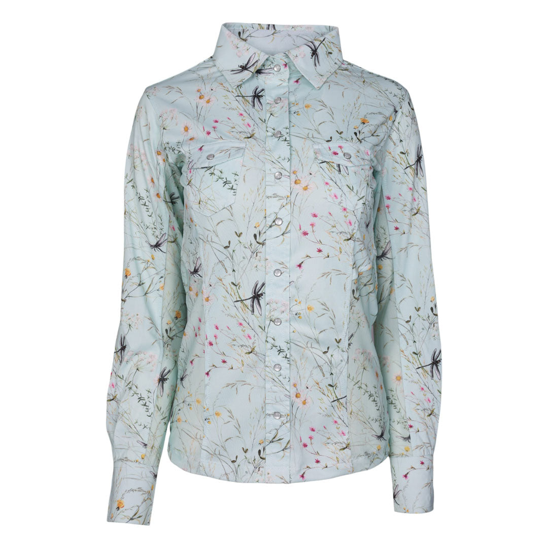 Dapplebay Dragonfly Meadow Button Down Western Shirt - Dapplebay.com