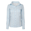 Dapplebay Gingham Button Down Western Shirt-Blue/White
