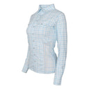 Dapplebay Gingham Button Down Western Shirt-Blue/White