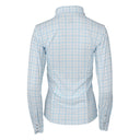 Dapplebay Gingham Button Down Western Shirt-Blue/White
