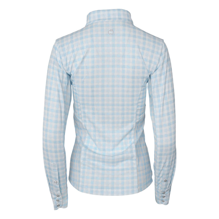 Dapplebay Gingham Button Down Western Shirt-Blue/White