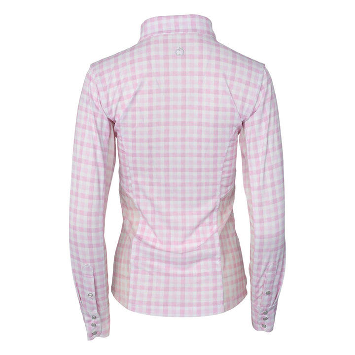 Dapplebay Gingham Button Down Western Shirt-Pink/White