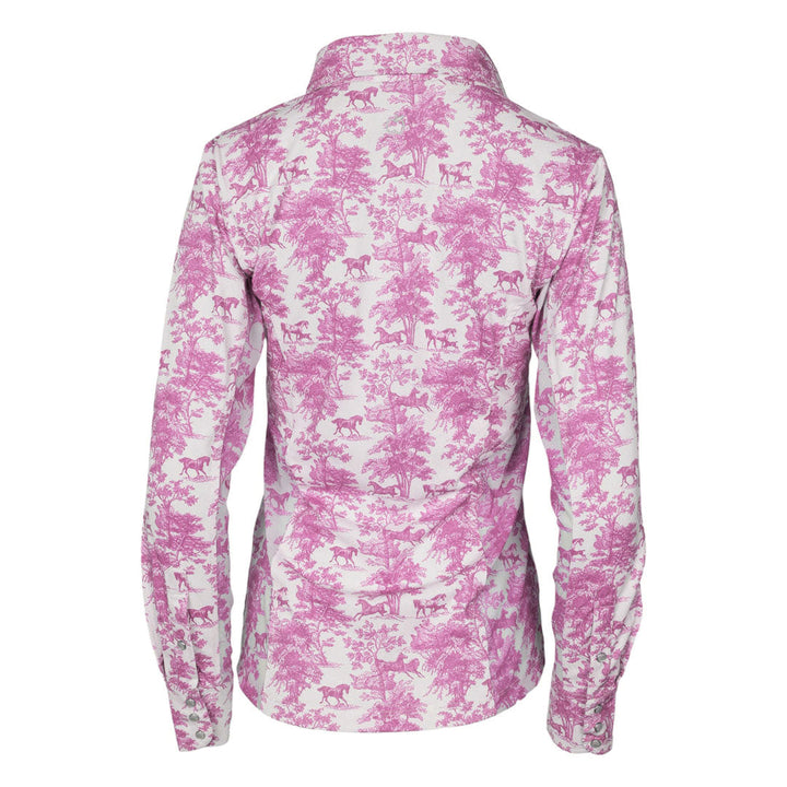 Dapplebay Equestrian Toile Button Down Western Shirt-Dapplebay.com