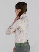 Dapplebay Kids Dragonfly Meadow 1/4 Zip LS Riding Top-Light Pink