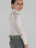 Dapplebay Kids Dragonfly Meadow 1/4 Zip LS Riding Top-Light Pink