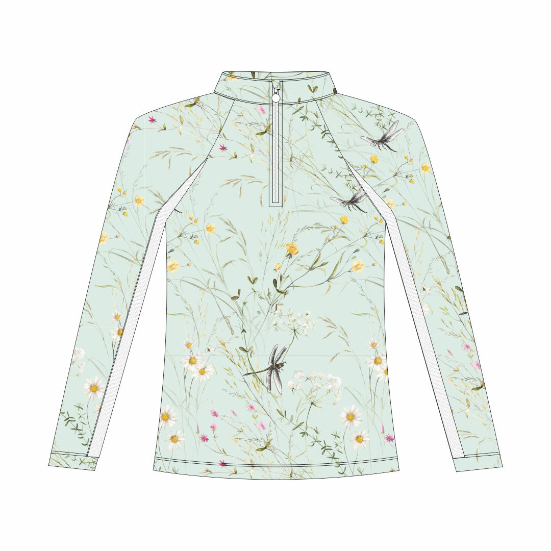 Dapplebay Kids Dragonfly Meadow 1/4 Zip - Long Sleeve - Dapplebay.com