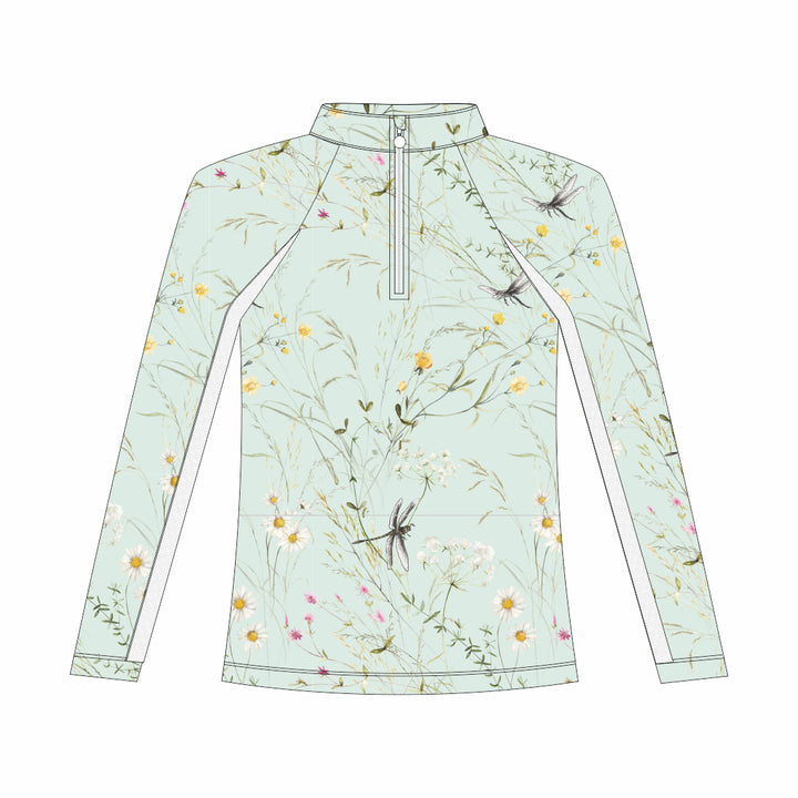 Dapplebay Kids Dragonfly Meadow 1/4 Zip - Long Sleeve - Dapplebay.com