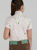 Dapplebay Kids Dragonfly Meadow 1/4 Zip SS Riding Top-Light Pink