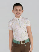 Dapplebay Kids Dragonfly Meadow 1/4 Zip SS Riding Top-Light Pink