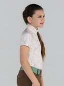 Dapplebay Kids Dragonfly Meadow 1/4 Zip SS Riding Top-Light Pink