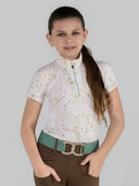 Dapplebay Kids Dragonfly Meadow 1/4 Zip SS Riding Top-Light Pink