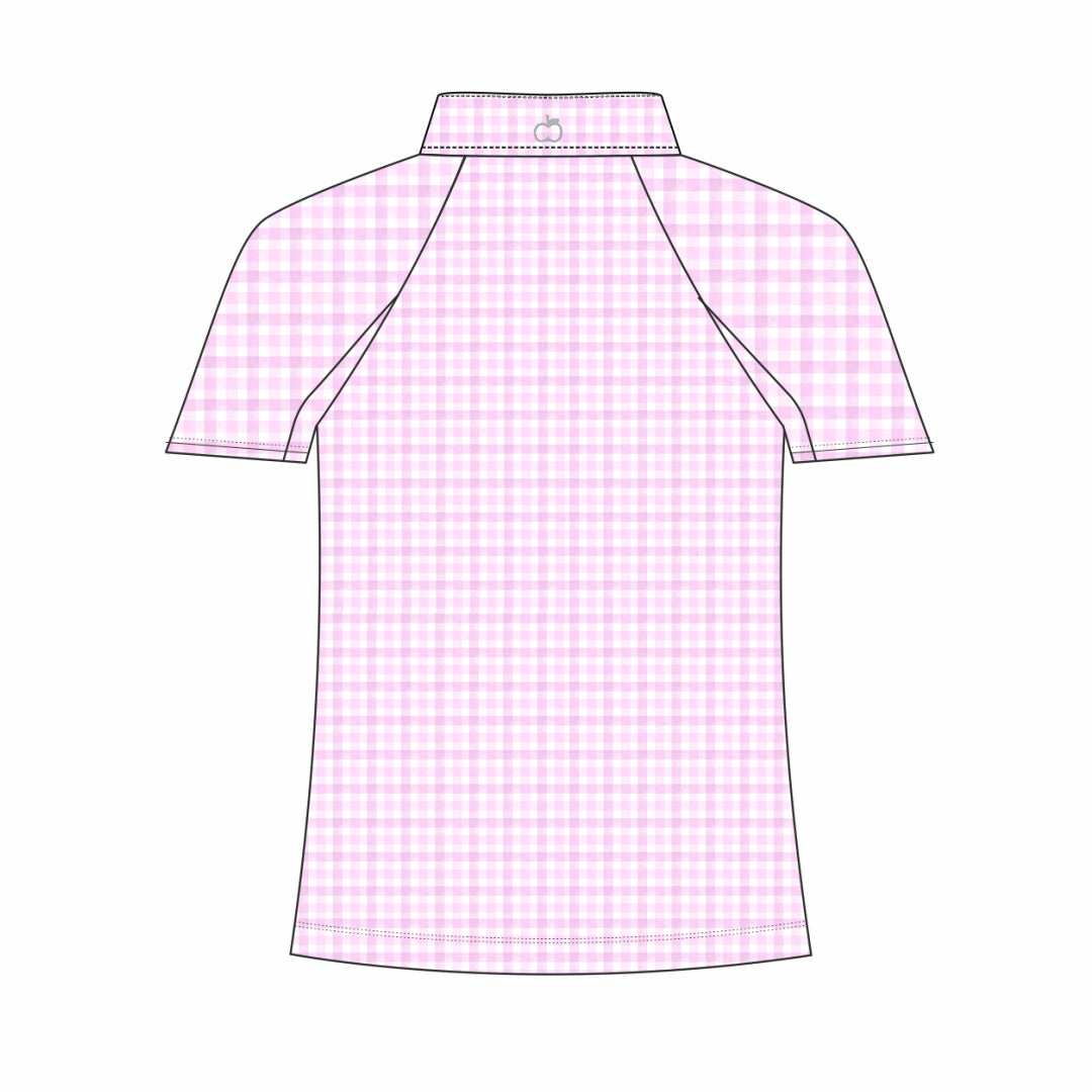 Dapplebay Kids Pink Gingham 1/4 Zip - Short Sleeve - Dapplebay.com