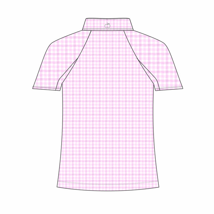 Dapplebay Kids Pink Gingham 1/4 Zip - Short Sleeve - Dapplebay.com