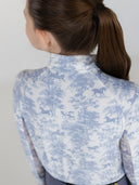 Dapplebay Kids Equestrian Toile 1/4 Zip LS Riding Top-Moonrise