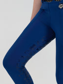 Dapplebay Kids Equestrian Toile Essential Tights-Bright Navy
