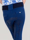 Dapplebay Kids Equestrian Toile Essential Tights-Bright Navy