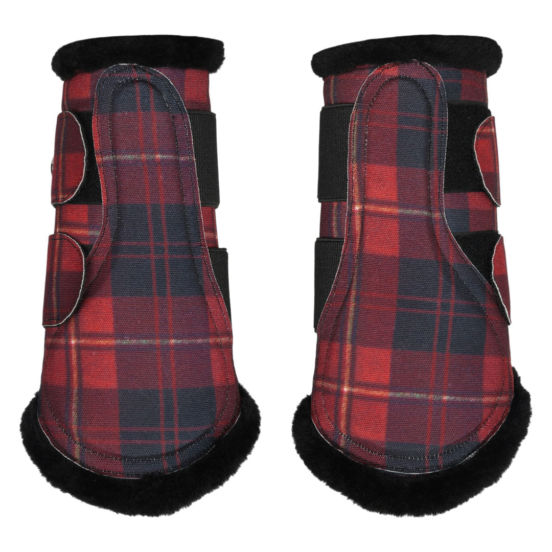 Dapplebay Holiday Plaid Brush Boots-Dapplebay.com