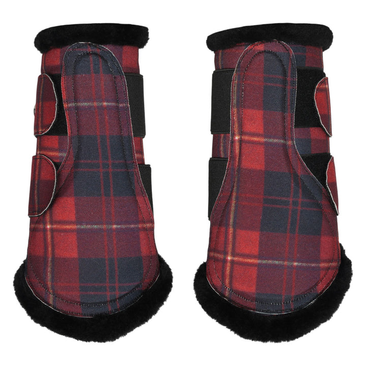 Dapplebay Holiday Plaid Brush Boots-Dapplebay.com