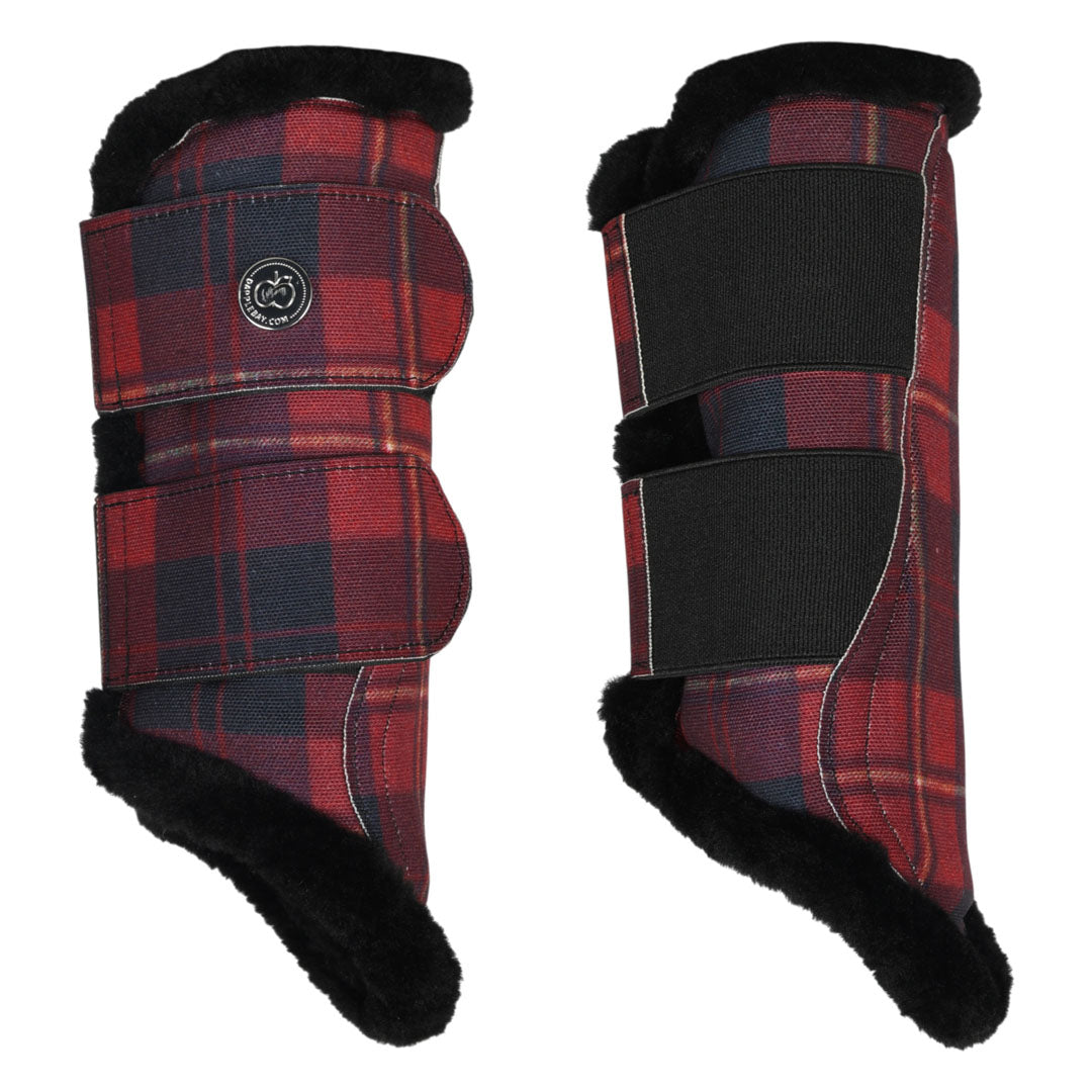Dapplebay Holiday Plaid Brush Boots-Dapplebay.com