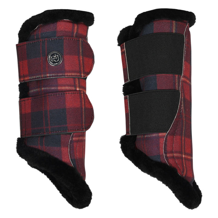 Dapplebay Holiday Plaid Brush Boots-Dapplebay.com