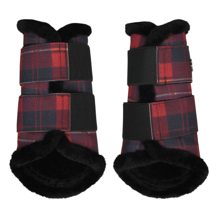 Dapplebay Holiday Plaid Brush Boots-Dapplebay.com