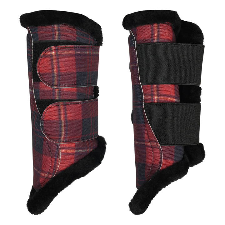 Dapplebay Holiday Plaid Brush Boots-Dapplebay.com