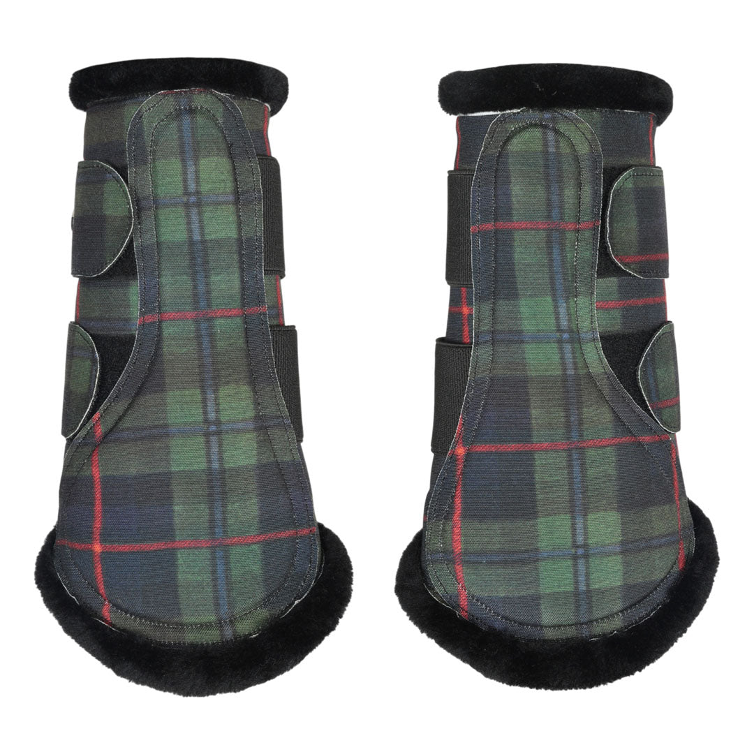 Dapplebay Holiday Plaid Brush Boots-Dapplebay.com