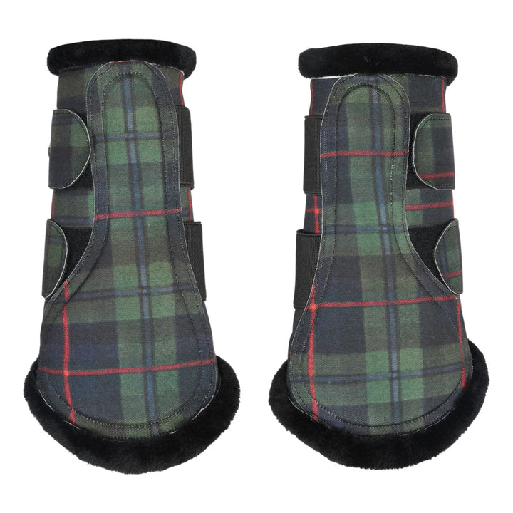 Dapplebay Holiday Plaid Brush Boots-Dapplebay.com