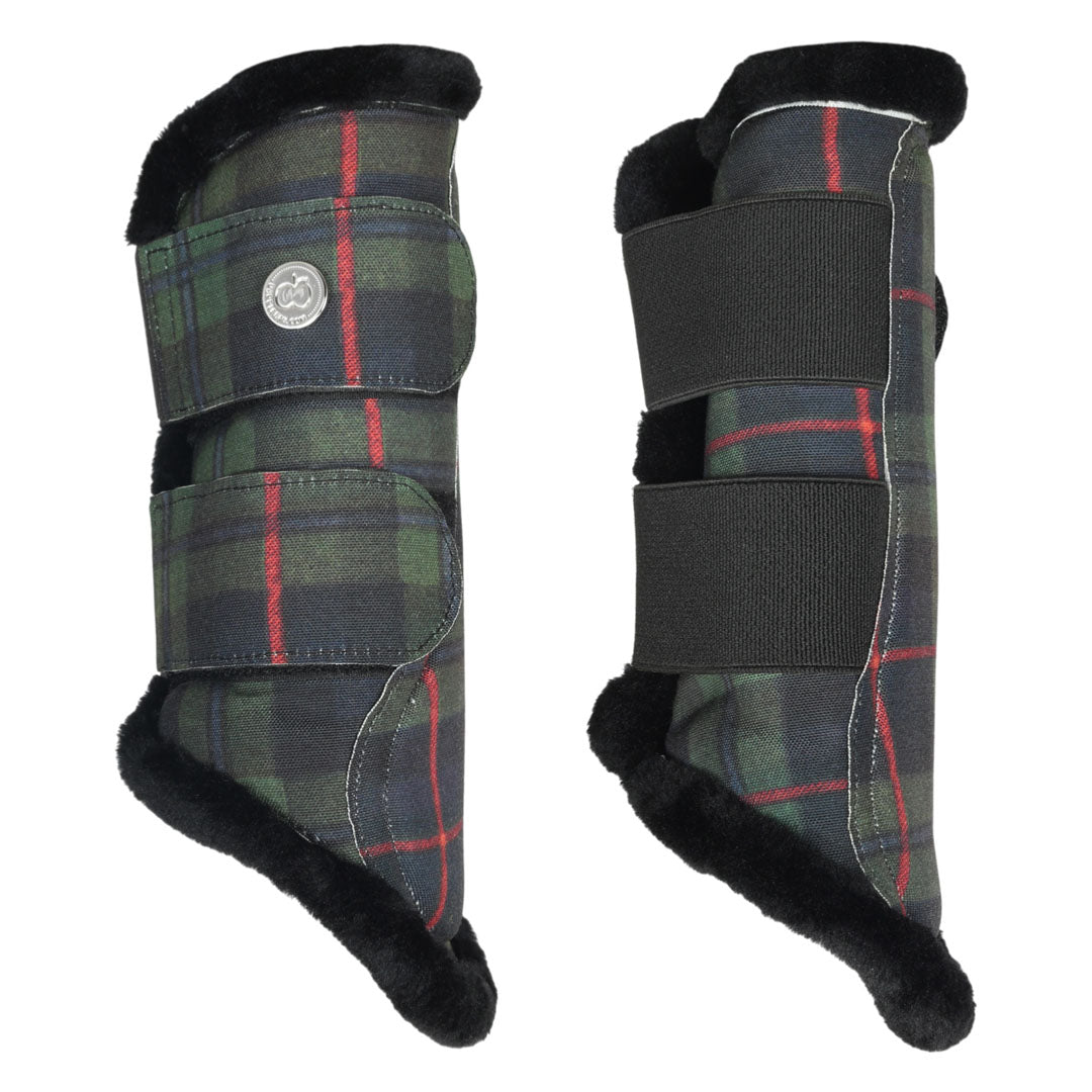 Dapplebay Holiday Plaid Brush Boots-Dapplebay.com