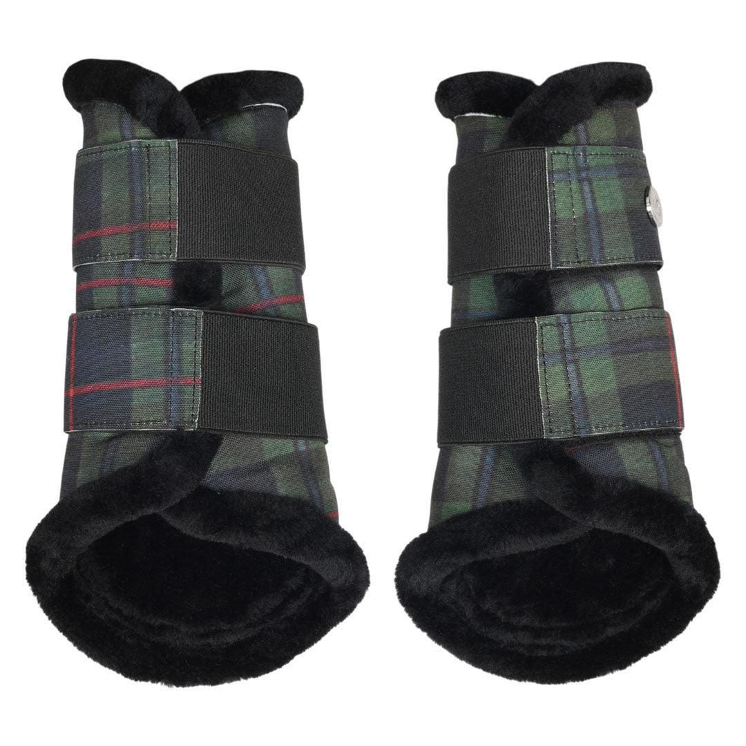 Dapplebay Holiday Plaid Brush Boots-Dapplebay.com