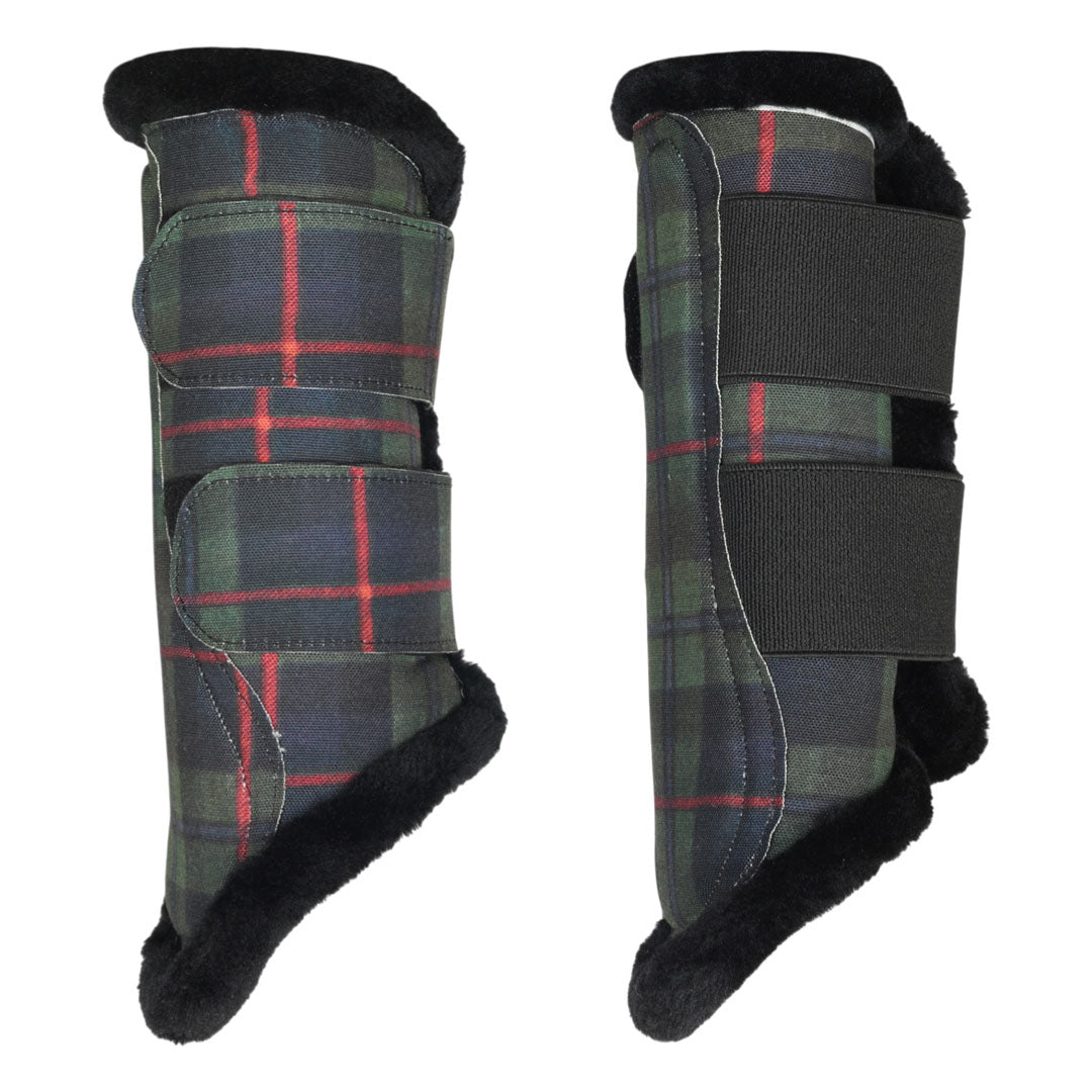Dapplebay Holiday Plaid Brush Boots-Dapplebay.com