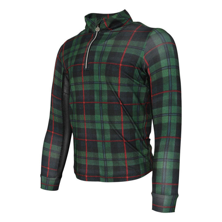 Dapplebay Holiday Plaid Kid's 1/4 Zip Riding Top - Breeches.com