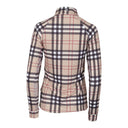 Dapplebay Holiday Plaid  Ladies 1/4 Zip Riding Top- Tan