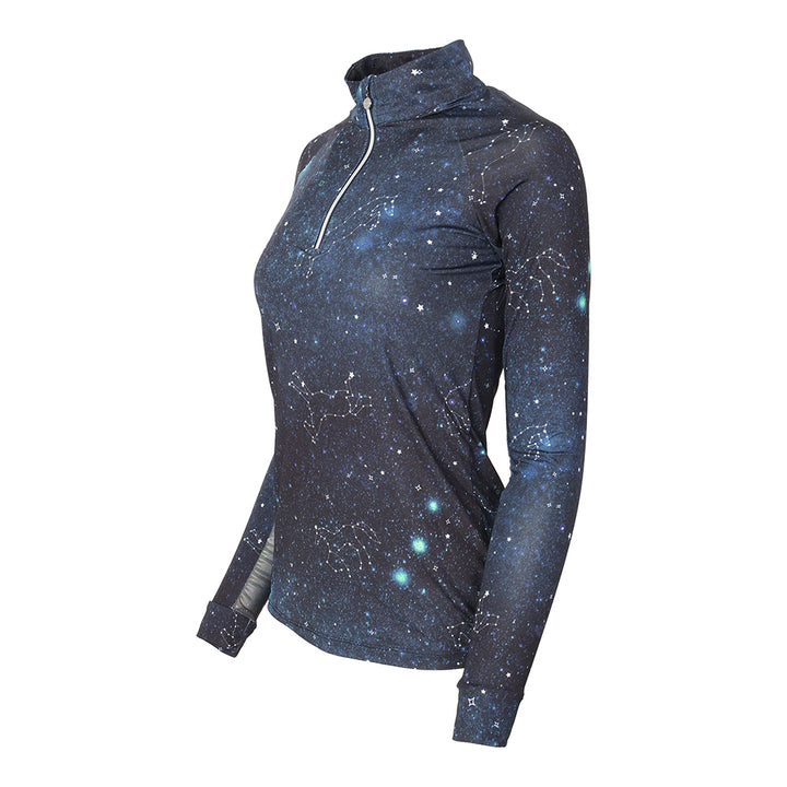 Dapplebay Midnight Constellation Ladies 1/4 Zip Riding Top