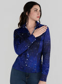 Dapplebay Constellation Western Shirt-Navy/Multi