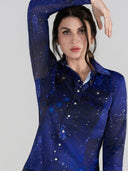 Dapplebay Constellation Western Shirt-Navy/Multi