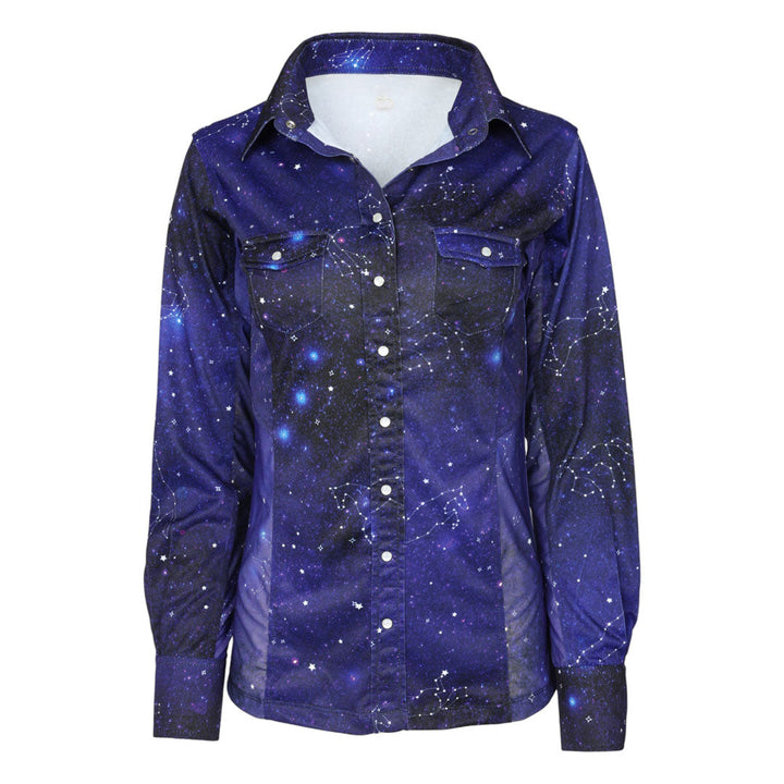 Dapplebay Constellation Western Shirt-Navy/Multi - Dapplebay.com
