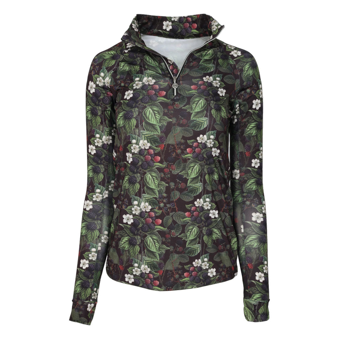 Dapplebay Blackberry Daze 1/4 Zip Riding Top - Dapplebay.com