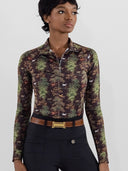 Dapplebay Autumn Toile 1/4 Zip LS Riding Top-Dark Bay