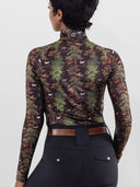Dapplebay Autumn Toile 1/4 Zip LS Riding Top-Dark Bay