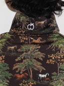 Dapplebay Autumn Toile 1/4 Zip LS Riding Top-Dark Bay