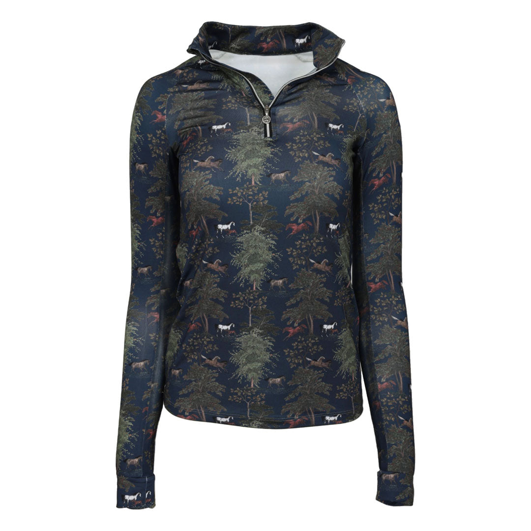 Dapplebay Autumn Toile 1/4 Zip Riding Top - Dapplebay.com